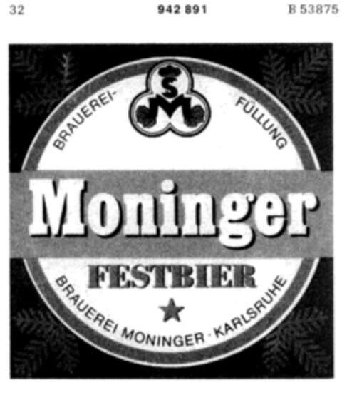 Moninger FESTBIER Logo (DPMA, 08.02.1975)