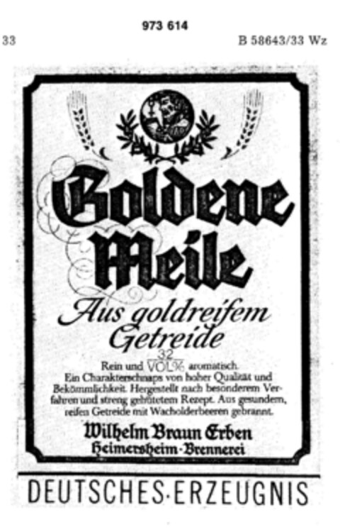 Goldene Meile Wilhelm Braun Erben Logo (DPMA, 14.07.1977)