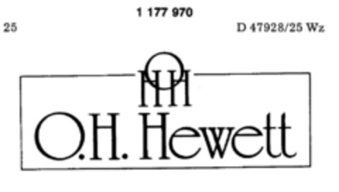OHH O.H. Hewett Logo (DPMA, 04/20/1990)