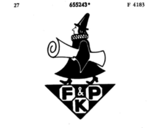 F&P K Logo (DPMA, 30.01.1954)
