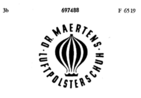 DR. MAERTENS LUFTPOLSTERSCHUH Logo (DPMA, 31.01.1956)