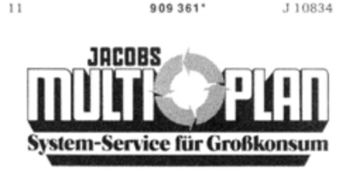 JACOBS MULTI PLAN Logo (DPMA, 04/21/1973)