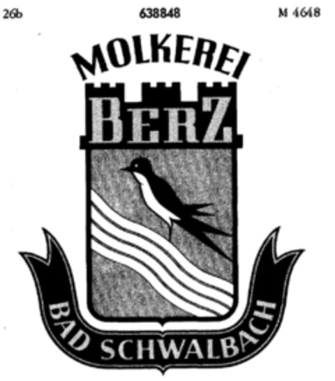 MOLKEREI BERZ BAD SCHWALBACH Logo (DPMA, 06/19/1952)