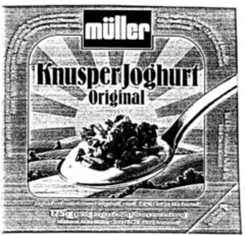 müller Knusper Joghurt Original Logo (DPMA, 27.03.1991)