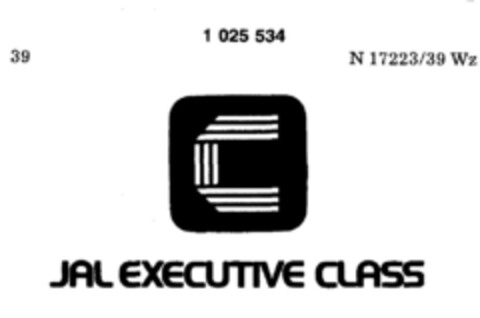 JAL EXECUTIVE CLASS Logo (DPMA, 29.09.1980)