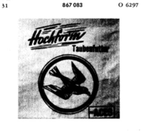 Hochform Taubenfutter Logo (DPMA, 08/30/1968)