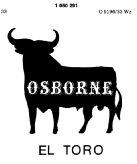 OSBORNE EL TORO Logo (DPMA, 02/20/1978)