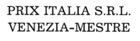 PRIX ITALIA S.R.L. VENEZIA-MESTRE Logo (DPMA, 01/17/1980)