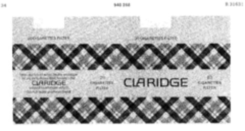 CLARIDGE CIGARETTES Logo (DPMA, 01/11/1975)