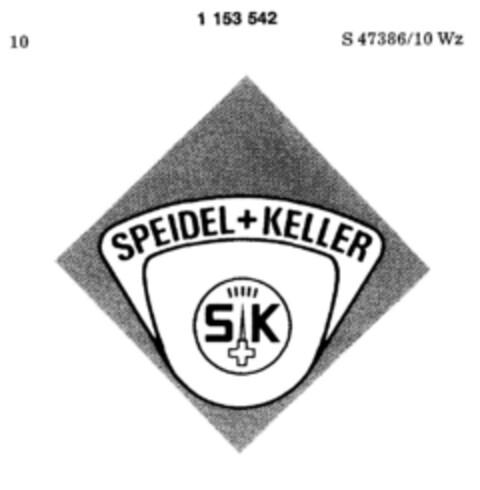 SPEIDEL+KELLER S+K Logo (DPMA, 18.10.1988)