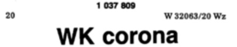 WK corona Logo (DPMA, 01/07/1982)