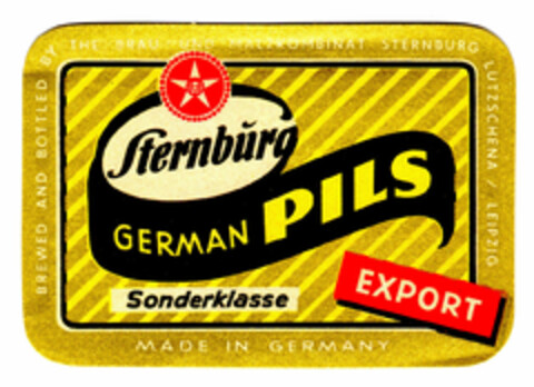 Sternburg GERMAN PILS Logo (DPMA, 13.01.1966)