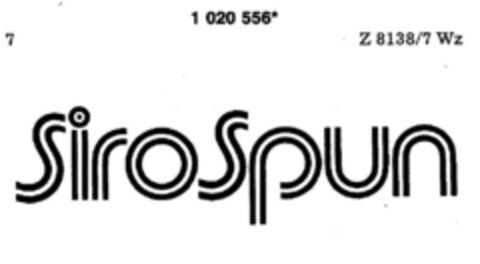 SiroSpun Logo (DPMA, 13.04.1981)