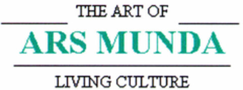 ARS MUNDA THE ART OF LIVING CULTURE Logo (DPMA, 23.07.2001)