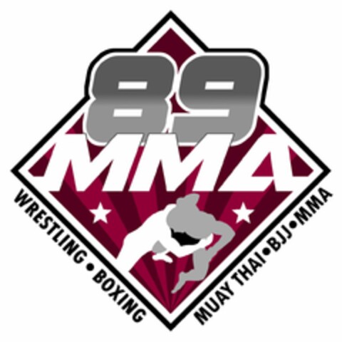 89 MMA WRESTLING · BOXING MUAY THAI · BJJ · MMA Logo (DPMA, 29.07.2024)