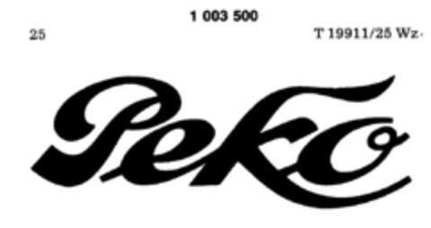 Peko Logo (DPMA, 16.11.1979)