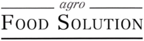 agro FOOD SOLUTION Logo (DPMA, 17.01.2009)