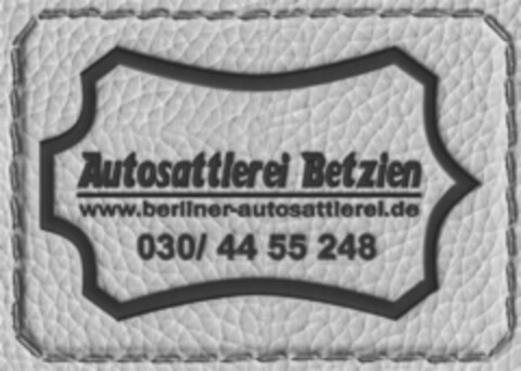 Autosattlerei Betzien www.berliner-autosattlerei.de 030/4455248 Logo (DPMA, 01/13/2010)