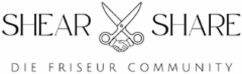 SHEAR SHARE DIE FRISEUR COMMUNITY Logo (DPMA, 07.06.2024)