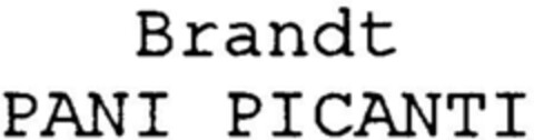 Brandt PANI PICANTI Logo (DPMA, 03/17/1998)