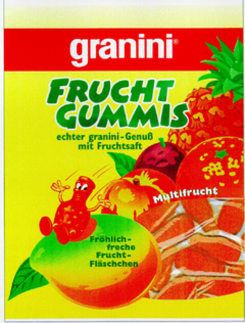 granini FRUCHTGUMMIS Multifrucht Logo (DPMA, 25.06.1998)