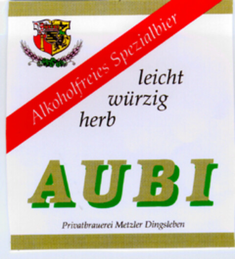 Alkoholfreies Spezialbier leicht würzig herb AUBI Logo (DPMA, 31.07.1998)