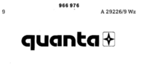 quanta Logo (DPMA, 02.05.1977)