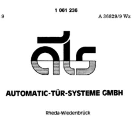 ats AUTOMATIC-TÜR-SYSTEME GMBH Rheda-Wiedenbrück Logo (DPMA, 03/23/1983)