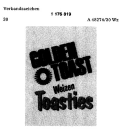 GOLDEN TOAST Weizen Toasties Logo (DPMA, 06/14/1990)