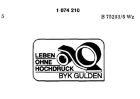 LEBEN OHNE HOCHDRUCK BYK GULDEN Logo (DPMA, 08.09.1984)