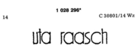 uta raasch Logo (DPMA, 18.12.1981)