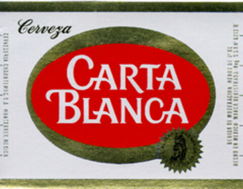 Cerveza CARTA BLANCA Logo (DPMA, 12.10.1983)