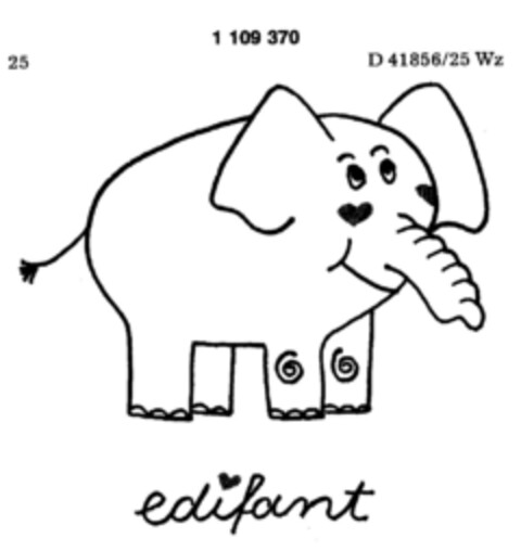 edifant Logo (DPMA, 11.02.1986)