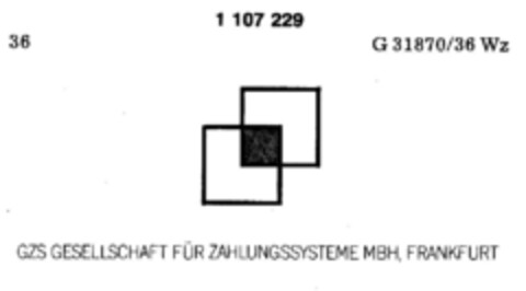 GZS GESELLSCHAFT FÜR ZAHLUNGSSYSTEME MBH, FRANKFURT Logo (DPMA, 28.11.1984)