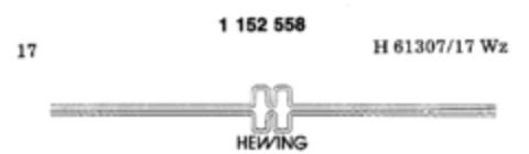 H HEWING Logo (DPMA, 23.03.1989)