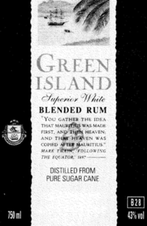 GREEN ISLAND BLENDED RUM Logo (DPMA, 09.03.1992)