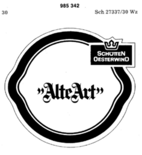 Alte Art Schütten Oesterwind Logo (DPMA, 09.09.1978)