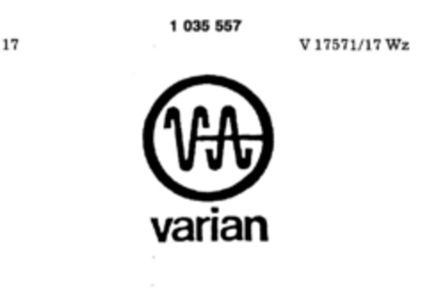 varian Logo (DPMA, 03.06.1981)