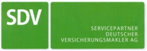 SDV SERVICEPARTNER DEUTSCHER VERSICHERUNGSMAKLER AG Logo (DPMA, 14.09.2009)