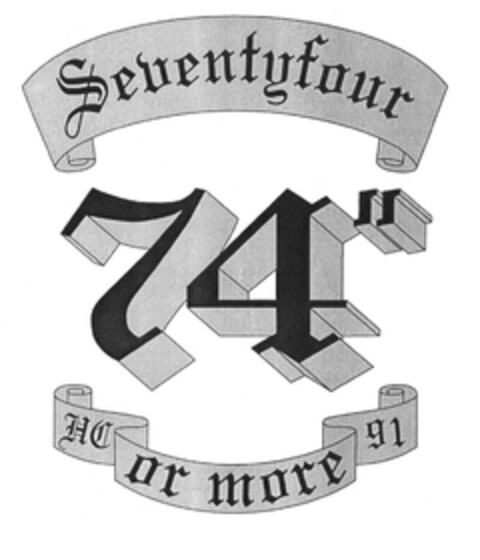 Seventyfour 74" or more Logo (DPMA, 27.04.2018)