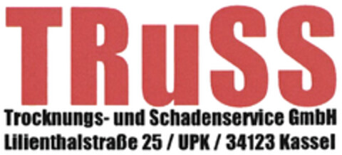 TRuSS Trocknungs- und Schadenservice GmbH Logo (DPMA, 11.07.2024)