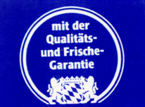 mit der Qualitäts- und Frische-Garantie Logo (DPMA, 07.05.1996)