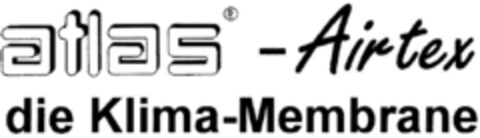 atlas - Airtex die Klima-Membrane Logo (DPMA, 06/14/1996)