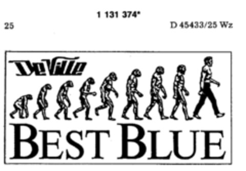 De Ville BEST BLUE Logo (DPMA, 28.10.1988)