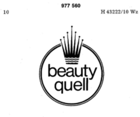 beauty quell Logo (DPMA, 09.07.1977)