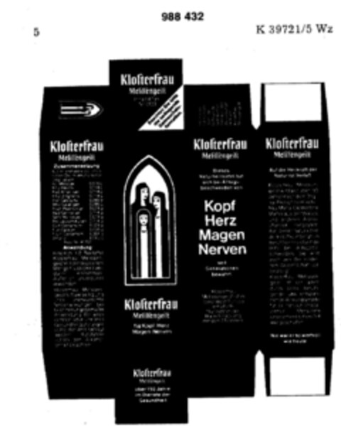 Klosterfrau Melissengeist Logo (DPMA, 08/16/1978)