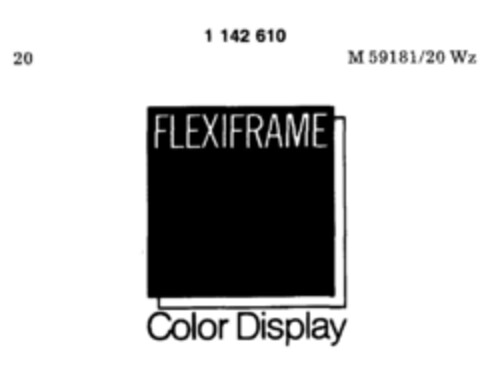 FLEXIFRAME Color Display Logo (DPMA, 10.09.1986)