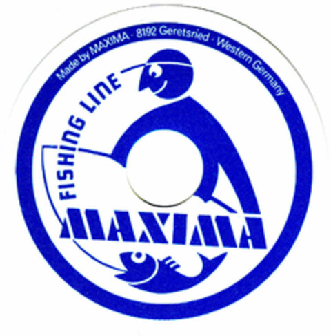MAXIMA FISHING LINE Logo (DPMA, 19.09.1986)