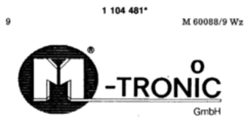 M-TRONIC Logo (DPMA, 13.02.1987)