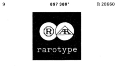 rarotype Logo (DPMA, 17.03.1972)
